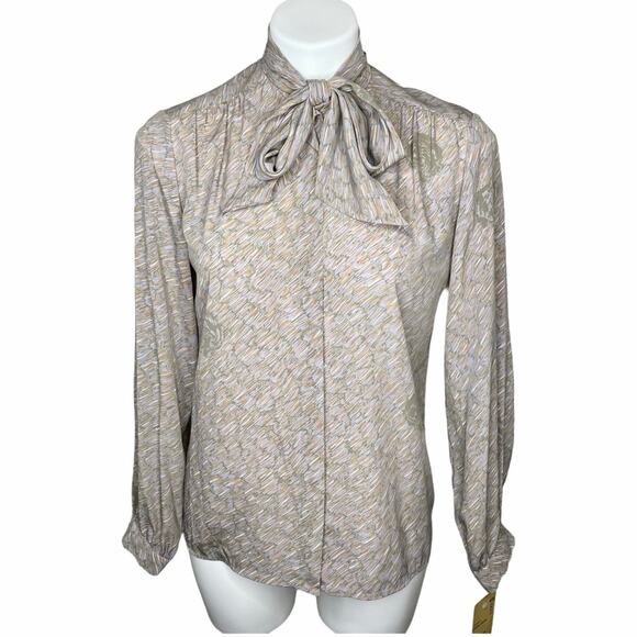 1960s Dalton NEW WITH TAGS bow neck blouse - Picture 1 of 7